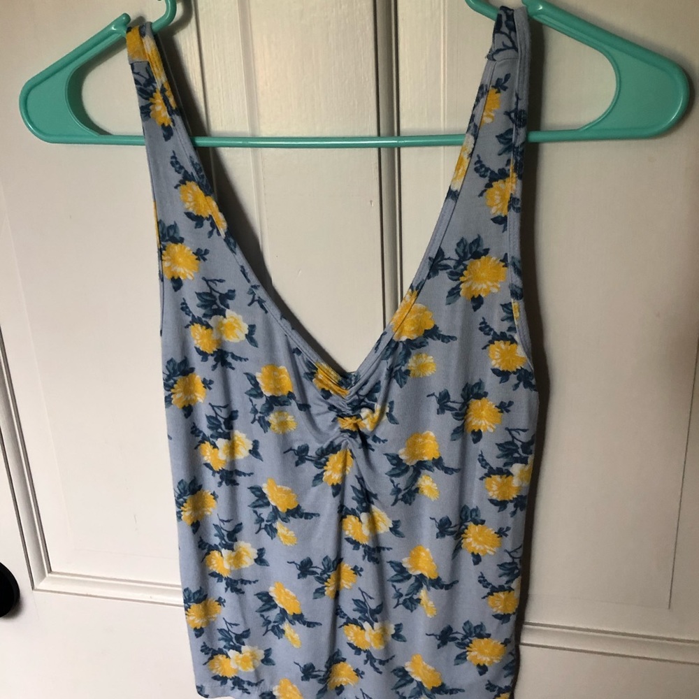 Yellow flower tank top